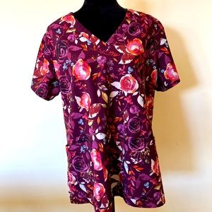 Med Couture Scrub Top Floral